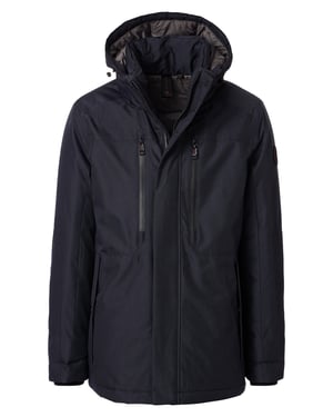 Casa Moda effen donkerblauwe winterjas normale fit