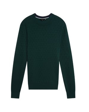 Ted Baker Sainsy T Stitch Donkergroene Trui Met Ronde Hals