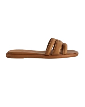 Ted Baker Leeiaa Platgeweven T-logo Bruine Slippers