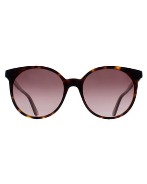 Gucci Ronde Dames Donker Havana Bruin Gradiënt GG0488S