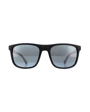 Emporio Armani Zonnebril 4129 50016G Mat Zwart Light Grijs Mirror Zwart