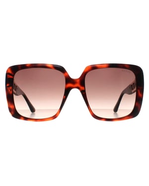 Guess Square Vrouw Donker Havana Bruin Kleurverloop GU7689