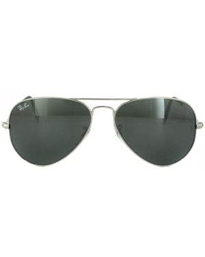 Ray-Ban Aviator unisex zilveren grijze spiegel zonnebril