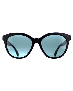 Serengeti Endee SS573003 matzwarte saturnus gepolariseerde petrol blauwe zonnebril
