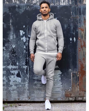 Enzo | Heren Zip Up Hoodie Tracksuit Set - Grijs
