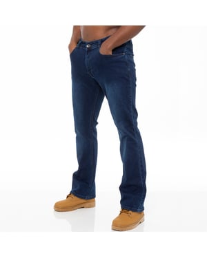 Enzo Heren Bootcut Stretch Denim Jeans