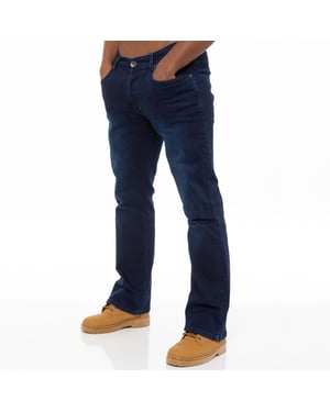 Enzo Heren Bootcut Stretch Denim Jeans