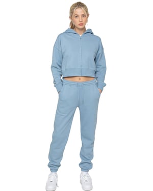 Enzo | Dames Crop Zip Hoodie Tracksuit Set
