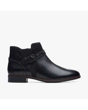 Trish Strap Zwarte Leren Laarzen