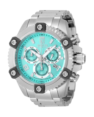 Invicta Jason Taylor 51272 Herenhorloge - Quartz Uurwerk - Roestvrij Staal met Blauwe Wijzerplaat - 50 mm