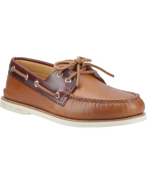 Sperry Authentieke Gouden Cup Leren Heren Tan/Bruine Boten Schoenen