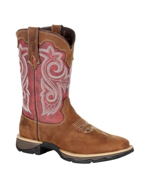 Durango Dames Rebel Leren Dameslaarzen Briar Bruin/Roodbruin