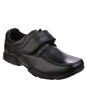 Hush Puppies Freddy 2 Junior Leren Jongens Zwarte Schoenen