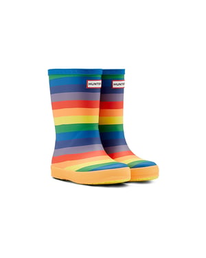 Hunter Eerste Regenboog Print Rubber Kinder Multicolor Wellies