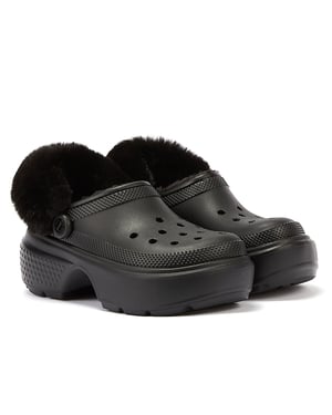 Crocs Stomp Gevoerd Klomp Dames Zwart Sandalen