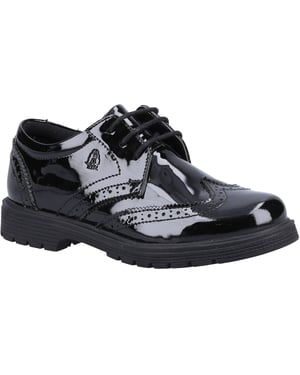 Hush Puppies SALLY PATENT JUNIOR Leren Meisjes Zwarte Brogues