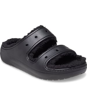 Crocs Classic Cozzzy Thermoplastische Dames Zwarte Sandalen