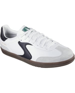 Skechers Hotshot Pyke Synthetische Heren Wit/Zwarte Trainers