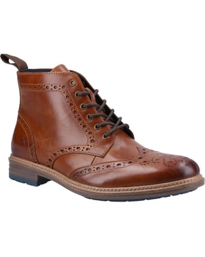 Hush Puppies Joshua Leren Heren Tan Laarzen