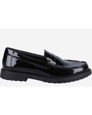 Hush Puppies Verity Slip On Dames Leren Zwarte Patent Instappers