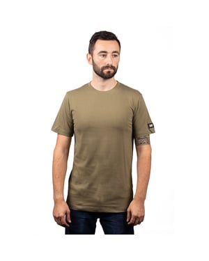 Caterpillar Essentials Korte Mouwen Katoenen Groene T-shirts voor Mannen
