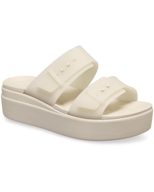 Crocs Brooklyn Buckle Low Dames Sandalen in Sandsteen