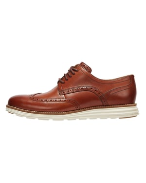 Cole Haan ØriginalGrand Shortwing Oxford Heren Bruin / Wit Brogues