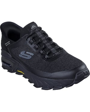 Skechers Max Protect Assembly Textiel Heren Zwarte Wandelschoenen
