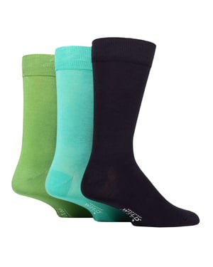 3-Pack Heren Effen Kleurige Bamboe Dress Sokken