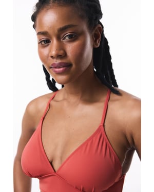 Effen Gebreide Bralette Bikini Top