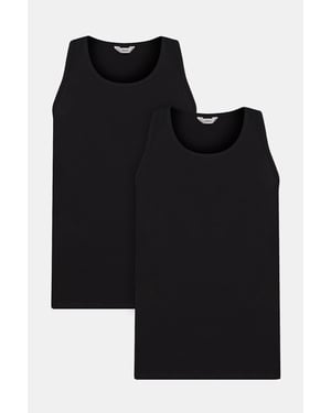 2-Pack Heren Katoenen Elasthaan Tanktops
