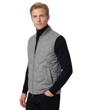 bodywarmer Profuomo grijs wol