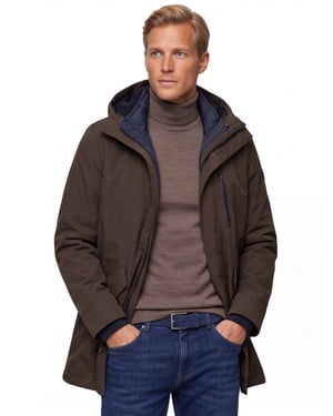parka jas NZA groen polyester effen