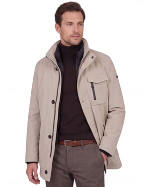 Winterjas Bugatti beige waterdicht