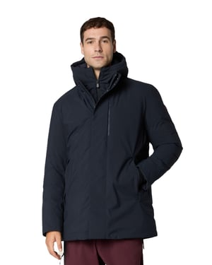 Winterjas Save the duck donkerblauw een borstzak