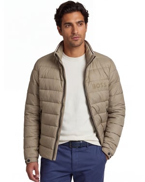 Winterjas Boss Zwart groen