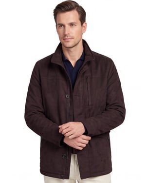 winterjas Bugatti bruin suede