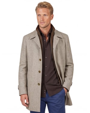 Blue Industry jas bruin geprint