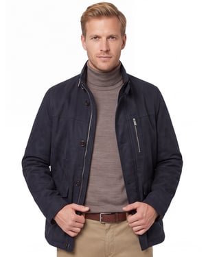 Bugatti donkerblauwe polyester tussenjas