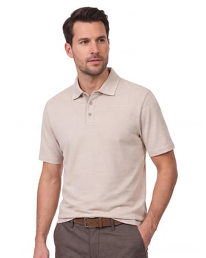 Casa Moda polo beige melange regular fit