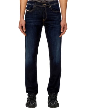 Diesel broek D-Finitive wijde fit donkerblauw denim