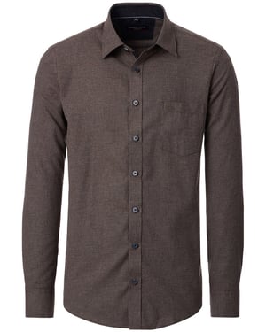 overhemd Casa Moda ml 5 bruin katoen