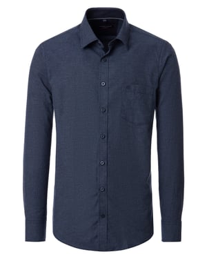 blauw Casa Moda casual fit overhemd