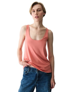 Mouwloze Gebreide Body met U-Hals