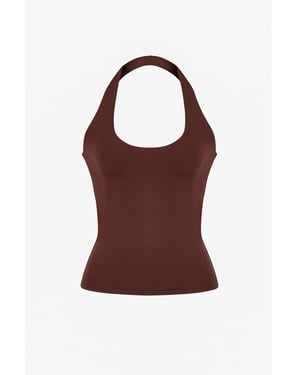 Mouwloze Haltergebreide Romper