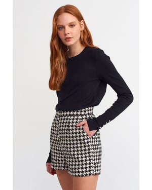 Geribbelde Crew Neck Slim Fit Trui