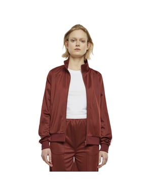 Urban Classics Dames/Dames Retro Track Jacket (Donker roest)