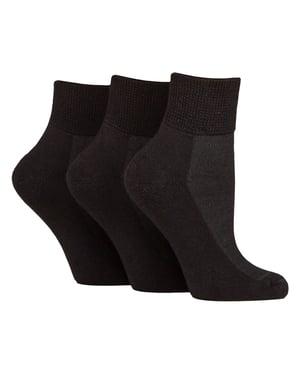 3-Pack Unisex Bamboe Diabetessokken voor de Enkel Zacht Ademend Zachte Pasvorm Voor Elke Dag