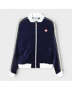 Casablanca Laurel Track Top Marineblauwe Jassen