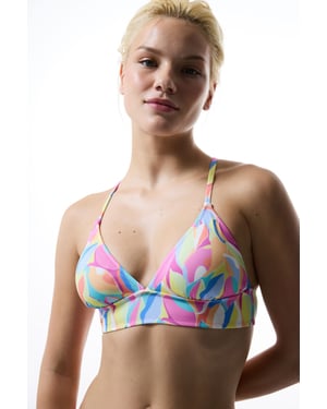 Abstracte Print Convertible Bikini Top